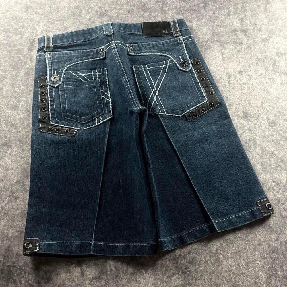 Most OFCL SVIIN MO7 Men’s 36W Baggy Studded Denim Jorts Y2K Hip Hop
